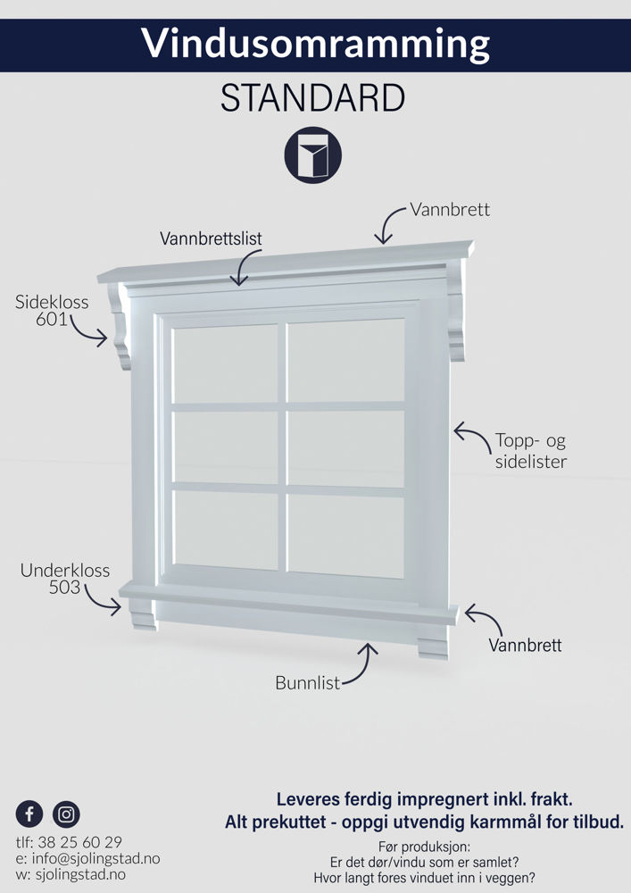 Komplett Vindusomramming Standard